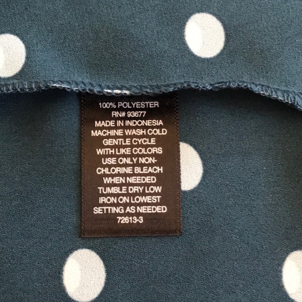 New Worthington Dark Teal Blouse - Picture 6 of 7